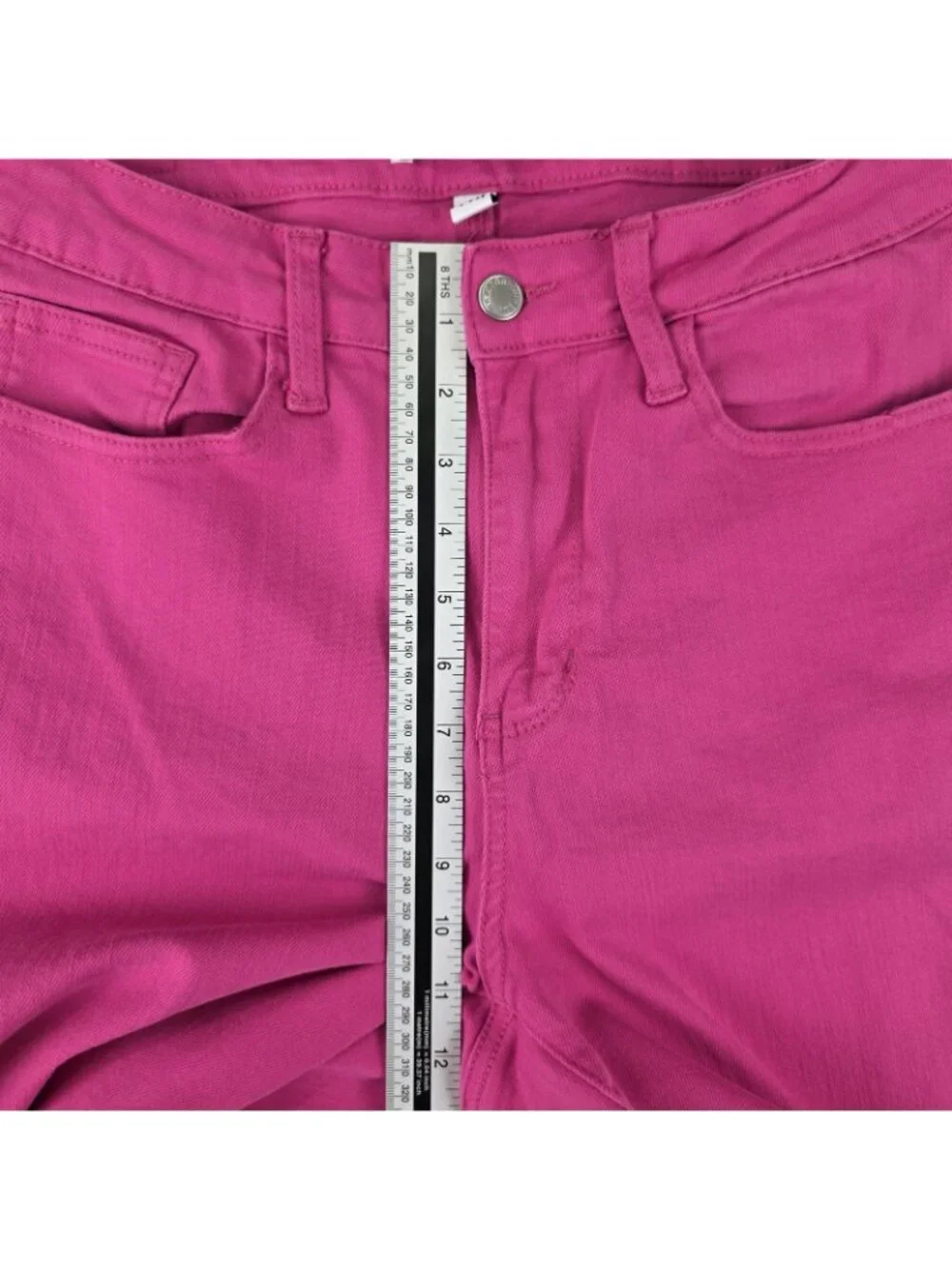 Judy Blue Jeans Womens 14W Pink Neon High Rise Skinny Ankle Stretch Denim
